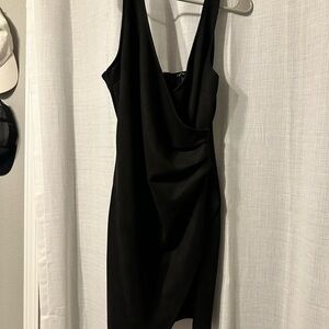 Haute Monde Sleek Black Mini Dress